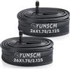 YunSCM 2 camere d'aria da 66 cm, 26 x 1,75/1,95/2,0/2,10/2,125 AV32 mm, valvola | Camere d'aria per bicicletta, 66 cm, compatibili con mountain bike, Cruiser, Gravel, City Road Bikes