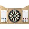 KOTO darts KOTO - Set Armadietto Bersaglio Freccette, Rovere, Bersaglio Classic, Gesso | Bersaglio in Sisal di Grado A, 6 Freccette Punta Acciaio, Lavagne Segnapunti, Linea di Tiro Inclusa, Misura da Torneo