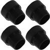 Operitacx 4 Pezzi Cappucci per Gambe Trampolino in Gomma Nera, Antiscivolo, 2,5 CM | Ricambio per Trampolino da Giardino, Montaggio Rapido, Assorbimento Urti, Uso Interno ed Esterno