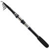 HaloModora Carbon Surf Casting Rod 2.4m Guide Inox | Lunghezza estesa di 2,7 m, costruzione in fibra di carbonio, sede del mulinello in lega, fusione a lunga distanza