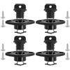 alloneslife Set di ricambio per spina Scupper | Accessorio per scarico kayak, 4 guarnizioni nere, a forma di tappo a coste, anello di fissaggio, ricambio per attrezzatura da
