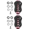 BEAZOOM Manopole per mulinello da pesca, in fibra di carbonio, per Daiwa S PR100 | Shimano Metanium/Alphas, robusta fodera in alluminio, impugnatura confortevole, cuscinetto incluso, 1 set, rosso