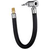 BEAZOOM Tubo per pompa ad aria ad alta pressione, 300 psi, intrecciato, con | Valvola AV per pneumatici da bicicletta, colore nero, 10 cm