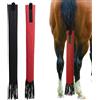 Nexfvor Borsa per Coda di Cavallo, 2 Borse per Coda protettive Antipolvere da 22x3 Pollici con Frange Accessori per Cavalli equestri, per Cavalli, Nero + Rosso