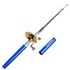 BEAZOOM Kit da pesca mobile da 1 m con mulinello, robusto 5 pezzi | Sistema in metallo al carbonio, estensibile da 20 cm a 97 cm, con lenza e mulinello per pescatori da viaggio, argento