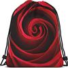 Generic Sacca sportiva Red Rose Borsa con coulisse sport 36x42cm | Sackpack Cinch Impermeabile Sacca Coulisse per uomo e donna Adulti Palestra