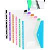 YIPFEN Buste Trasparenti A4 con 11 Fori, 6 Pezzi, Porta Documenti per Raccoglitore, Ideali per Archiviare e Organizzare con Codice Colore in Ufficio & Casa