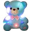 higyee Peluche Orso Luminoso - 20 cm / 7,87 pollici Ca-rino Orso Illuminato L'animale Farnito | Adorabile Peluche A Forma Di Orsetti Luminosi Colorati A LED Per Bambini, Adulti, Casa, Soggiorno (Blu)