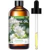 YUEONEWIN Olio di Gelsomino 100 ml, oli essenziali di Gelsomino puri per diffusore | olio profumato per aromaterapia, massaggio, fai da te, sapone, creazione di candele, bagno, regali per donne di Natale