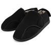 TIESTRA Pantofole Calde da Uomo, Pantofole Invernali in Pelle di Agnello per Terapia Diabetica, Pantofole in Feltro Per Piedi Larghi, Suola in Memory Foam, Chiusura in Hook and Loop