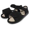 TIESTRA Pantofole Calde per Uomini con Piedi Grandi, Diabetiche per I'inverno, in Lana con Punta Aperta, Soletta in Memory Foam, Nero, 41 EU