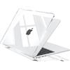 EooCoo Custodia per MacBook Air 13,6 Pollici M5 M4 M3 M2 Trasparente | Lucida Cristallina Cover per MacBook Air 13,6" Rigida 2022-2026, Mostra Colore Originale, Policarbonato, Facile da Montare