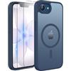 TQIAHF Cover Custodia Magnetica per iPhone 16e / iPhone 17e, Blu | 2 Pellicola Vetro Temperato Protezione Schermo Compatibile con Magsafe Militare Antiurto Sottile Opaca Telefono Case
