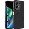 CAUHENYEE Cover per Xiaomi Redmi 17 4G/5G, Magnetica, Antiurto, Nero | Anello Magnetico, Protezione Fotocamera, Antiurto Militaire, Antigraffio, Bordi Antiscivolo