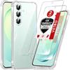 LeYi Cover per Samsung S26 FE 5G con 2 Vetro Temperato(Trasparente) | Protezione Fotocamera Custodia Silicone Soft TPU Bumper Originale Slim Antiurto Case per Telefono Samsung Galaxy S26FE 5G
