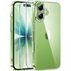 Qasyfanc Hybrid Cover for iPhone 17 with 2 Tempered Glass | Transparent Camera Protection Anti-Yellowing Slim Shockproof Hard Back Cover Case