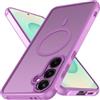 iVoler Cover Magnetica per Samsung Galaxy S25 Plus 5G / S24 Plus, [Compatibile con MagSafe] [Protezione Antiurto di Grado Militare] Custodia Anti-graffi Traslucida Opaca Posteriore Case, Rosa