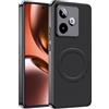CAUHENYEE Cover per Realme GT7 / 7T 5G con Magnete Integrato, Antiscivolo, Resistente a Urti e Graffi - Custodia Magnetica per Realme GT7 / 7T 5G - Nero