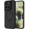 Rojeuinn cover per Motorola Moto G67/G77/G87 5G Custodia, silicone liquido di alta qualità, design magnetico, forte magnetismo, morbida e confortevole, antiurto e anticaduta - Nero.