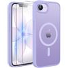 TQIAHF Cover Custodia Magnetica per iPhone 16e / iPhone 17e, Viola | 2 Pellicola Vetro Temperato Protezione Schermo Compatibile con Magsafe Militare Antiurto Sottile Opaca Telefono Case