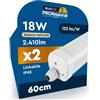 Eurocali 2 Plafoniere LED Impermeabili 18W 60cm Chip CREE 2410 Lumen IP65 Garanzia 6 Anni - Luce Naturale 4000K - Tubo Plafoniera Lineare da Soffitto per Garage Magazzino Ufficio con Alta Luminosità 133 lm/W