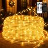Kimuwote Luci Tubo LED Esterno 200LED, 20M Tubo LED Esterno, 8 Modalità, Timer | Tubo luminoso per esterni con telecomando, IP65, impermeabile, dimmerabile, per giardino, terrazza, recinzione, cortile