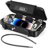 Ambesty - Cassaforte portatile, impermeabile, con cavo metallico rimovibile, cassaforte con combinazione di chiavi, cassetta di sicurezza per viaggi, ufficio