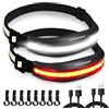 DARKBEAM Torcia Frontale LED, Lampada da testa USB-C ricaricabile, 2-Pack | Luce luminosa per cappello rigido con clip, COB 230° ampia luce rossa - Leggero per il campeggio, corsa, riparazione, pesca
