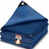 Etm - Telone multiuso 140 g/m², impermeabile, 10x12 m, blu, per protezione dalle intemperie - Ideale per l'area del giardino - Stabilizzato ai raggi UV, rivestito su entrambi i lati, impermeabile e