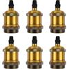 Weinsamkeit Portalampada E27 Vintage, 6 In Alluminio E Ceramica | Porta Lampadina Per Lampade A Sospensione, Da Tavolo E Applique, Stile Rétro Per I Tuoi Progetti DIY