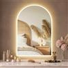 Hondony Specchio Retroilluminato Bagno 50x75cm, Specchio Bagno con Luce con Antiappannamento, Interruttore Touch, Dimmerabile, 3 Colori Luce