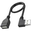 Gissroys Cavo di prolunga USB 2.0 a 90 gradi maschio a femmina cavo corto per stampante tastiera portatile e altro 10 CM