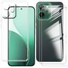 BUNALFaa Cover per Oppo Reno 14 FS 5G (6.57) + (2 pezzi) Vetro Temperato, Custodia per Antiurto Antigraffio Protettiva Case Ultra Sottile Silicone Custodie Pellicola -Transparent