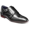 Stacy Adams Karson - Mocassini da Uomo con Doppio Cinturino, Nero, 43 1/3 EU