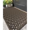 COLOR&GEOMETRY Zerbino Ingresso Esterno Antiscivolo 81x122 cm Marrone | Tappeto impermeabile, resistente, scanalature profonde, anti-sporco, lavabile, ingresso pulito, per ingressi, patio, garage