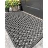 COLOR&GEOMETRY Zerbino Ingresso Esterno Antiscivolo 48.5x75 cm Grigio | Tappeto impermeabile, resistente, scanalature profonde, anti-sporco, lavabile, ingresso pulito, per ingressi, patio, garage