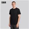 Semir T-shirt da uomo a maniche corte Semir in cotone, nuova collezione estiva 2026, abbigliamento uomo sottile e versatile, t-shirt tinta unita per coppie