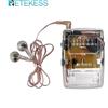 RETEKESS TR624 AM/FM Mini radio tascabili Macchina Cuffie con supporto radio portatile trasparente per conferenze in chiesa