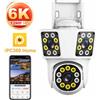DDBROUGEN Telecamera esterna WiFi 6K 12MP 3 obiettivi 3 TELA Ai Motion Tracking PTZ 4K Videocamera Telecamera di sorveglianza di sicurezza IPC360 Home