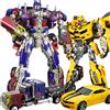BLOKEES 30 CENTIMETRI Trasformazione Optimus Prime Bumblebee Megatron Nero Oro Robot Giocattolo In Lega Star Commander Camion Auto Giocattolo Action Figure Regalo