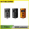 NITECORE TINI3 MCT Metallo EDC Temporature di colore multiple Torcia USB-C Ricarica 600 Lumen Portachiavi Torcia leggera