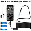 KERUI Periscopio industriale KERUI, telecamera endoscopica 3 in 1 con 6 LED, tipo C, impermeabile IP67, mini telecamera OTG per l'ispezione delle condutture