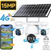 V380 Telecamera IP 4G da 15MP con Tre Lenti, Telecamera Solare da Esterno Impermeabile, HD a Basso Consumo, Visione Notturna PIR, WiFi, Telecamera di Sicurezza CCTV