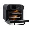 NONE Friggitrice ad Aria Elettrica da 16L con Rivestimento Interno in Acciaio Inox 304 per Alimenti, 1500W, Schermo Touch, 9 Ricette Programmabili, Funzione Dual Cook, 230V ° C Max, timer 2 ore,