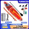 funwater Tavola da Paddle Gonfiabile Funwater Stabile e Impermeabile 350x84x15cm, Capacità 180kg, con Ponte Antiscivolo e Attrezzatura Inclusa per Tutti i Livelli di Abilità