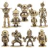 TAKARA TOMY Statuette Anime Dragon Ball in Ottone Massiccio 4-7cm, Super Saiyan Vegeta, Son Goku, Maestro Roshi, Decorazione da Scrivania in Metallo