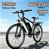 NONE Bicicletta elettrica con motore potente, batteria a lunga durata da 48V15AH, freni a disco doppi, ideale per gli spostamenti in città, pneumatici da 26 pollici, bicicletta elettrica da montagna.