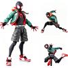 Hot Toys Figurina d'azione di Miles Morales Spider-Man da 17 cm, con accessori intercambiabili multipli, ornamento da scrivania, regalo di compleanno per i fan.