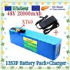 Nuova Batteria Originale agli Ioni di Litio 48v 20Ah 2000w 13S3P 20000mah 54.6v per Scooter Elettrico con BMS + Caricabatterie
