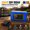 Batteria agli Ioni di Litio ad Alta Capacità 36V 100Ah 10S4P 1000W con BMS per Scooter Elettrico, E-Bike, Bicicletta da Montagna